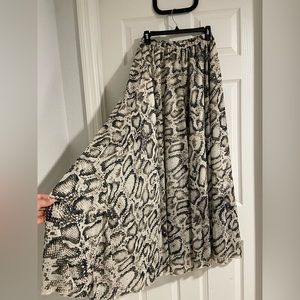 Snake skin print maxi skirt